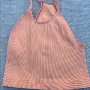 FP Movement by Free People Peach Ribbed Crop Top